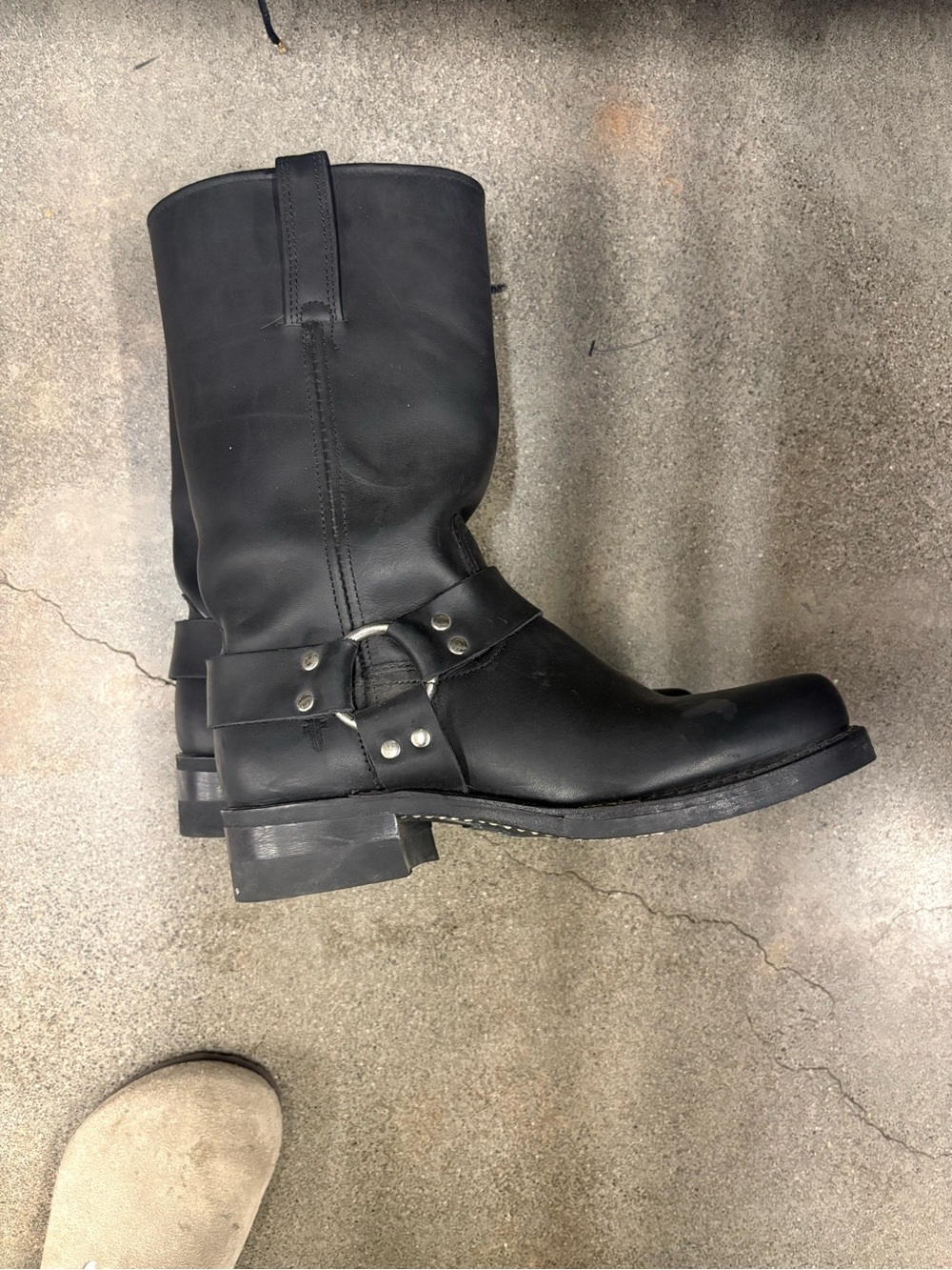 Frye Black Men's Harness Boots